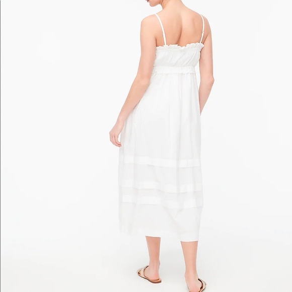 NWT J. Crew Square Neck Cotton Ruffled Maxi Dress - Picture 3 of 6